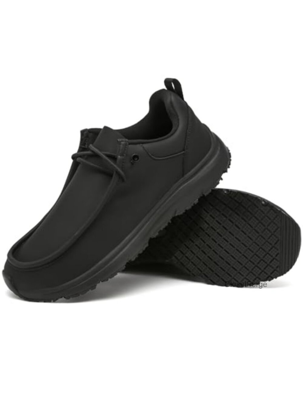 Non Slip Waterproof Work Shoes for Men Women, Slip On Chef Loafers,